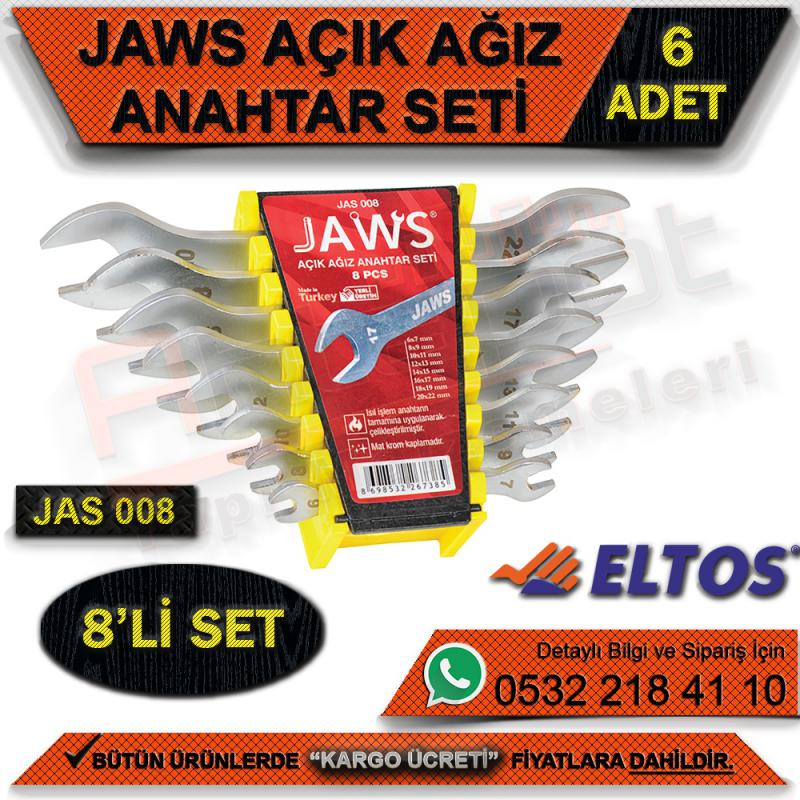 Jaws Jas008 Açık Ağız Anahtar Seti 8’Li (Paket:6) (Koli:36) (36 Adet)