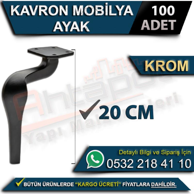 Kavron Mobilya Ayak 20 Cm Krom (100 Adet)