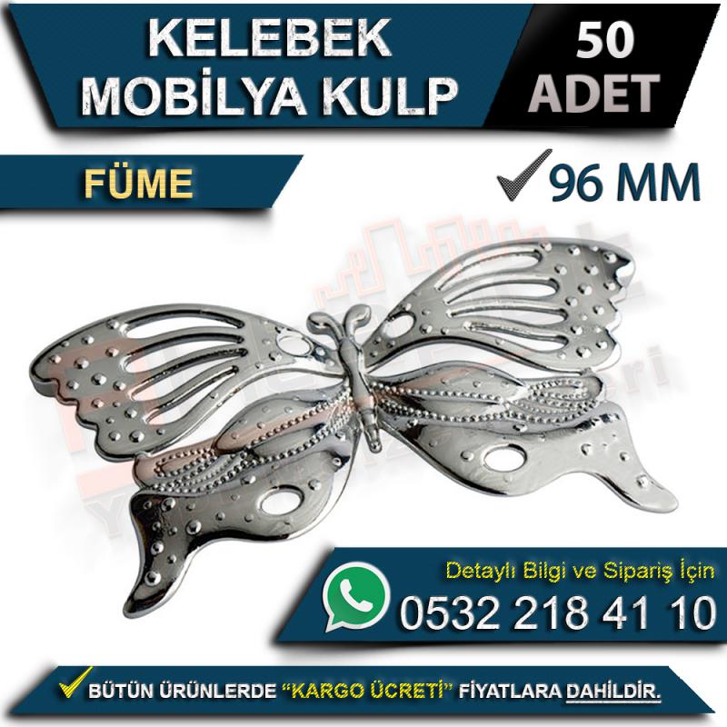 Kelebek Mobilya Kulp 96 Mm Füme (50 Adet)