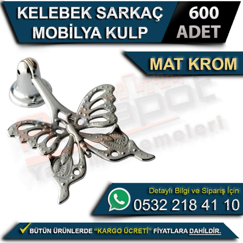 Kelebek Sarkaç Mobilya Kulp Mat Krom (600 Adet)