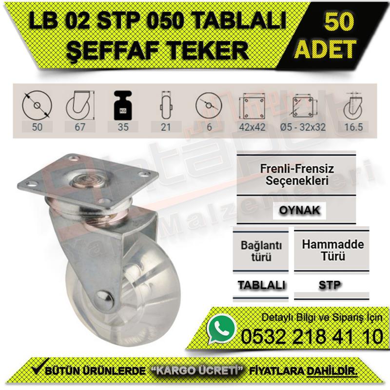LB 02 STP 050 TABLALI ŞEFFAF TEKER (50 ADET)