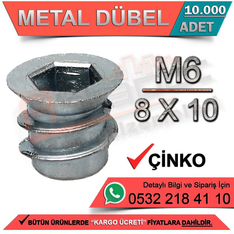 Metal Dübel Euro M6 / 8x10 Çinko (10000 Adet)