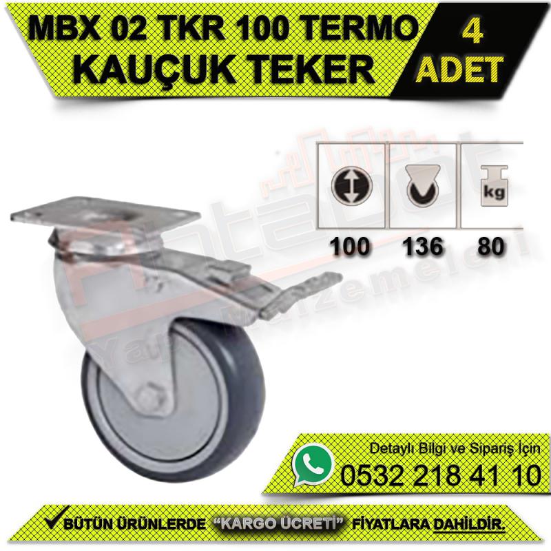 MBX 02 TKR 100 Termo Kauçuk Teker (4 ADET)