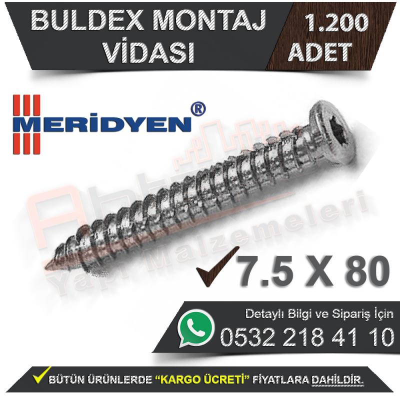 Meridyen Buldex Montaj Vidası 7,5X80 (1.200 Adet)