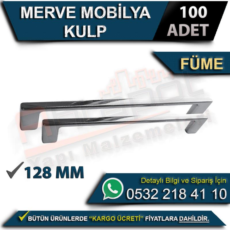 Merve Mobilya Kulp 128 Mm Füme (100 Adet)