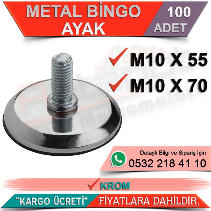 Metal Bingo M10x55 Krom (100 Adet)