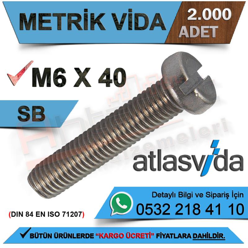 Atlas Metrik Vida Sb M6.0X40 Dın-84 (2.000 Adet)