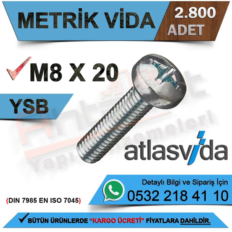 Atlas Metrik Vida Ysb M8.0X20 (2.800 Adet)