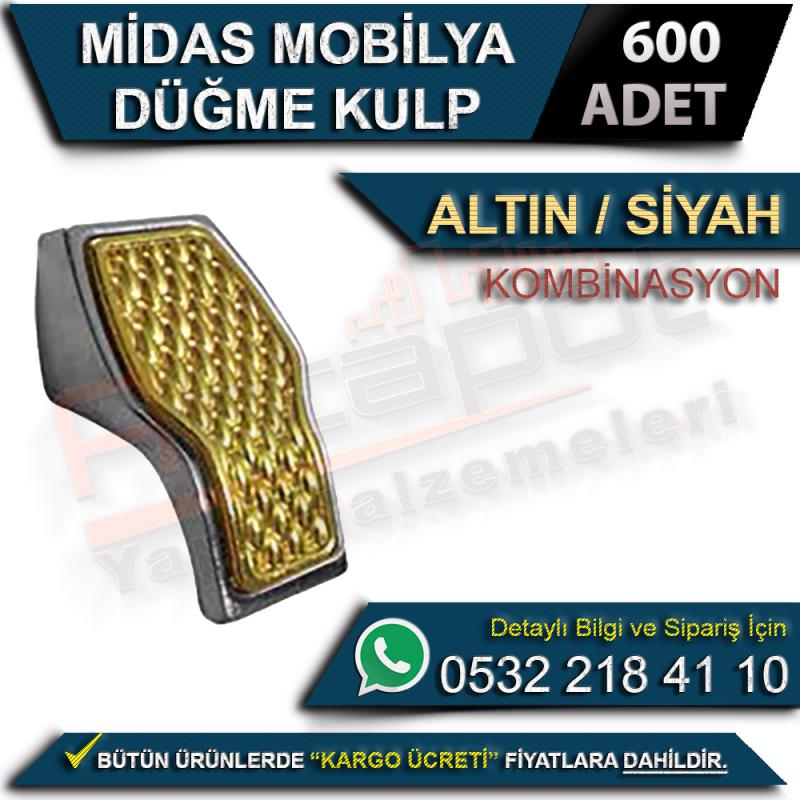 Midas Mobilya Düğme Kulp Kombinasyon Altın-Siyah (600 Adet)