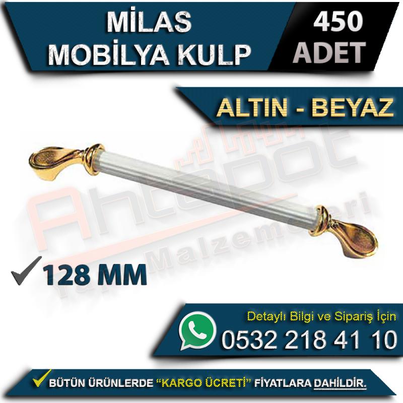 Milas Mobilya Kulp 128 Mm Altın/Beyaz (450 Adet)