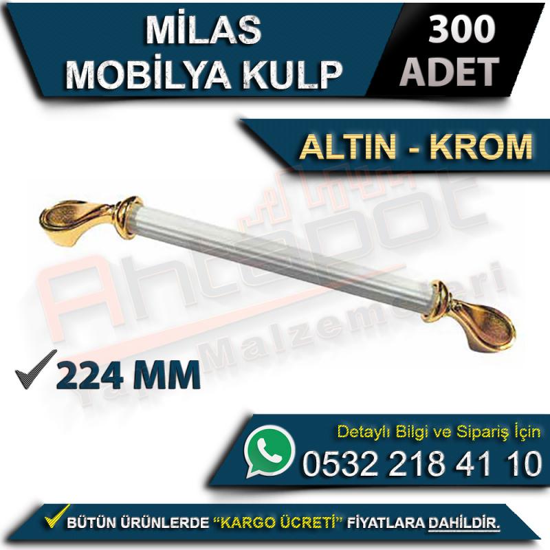 Milas Mobilya Kulp 224 Mm Altın-Krom (300 Adet)