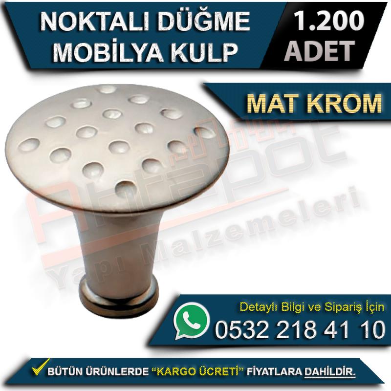Noktalı Düğme Mobilya Kulp Mat Krom (1200 Adet)