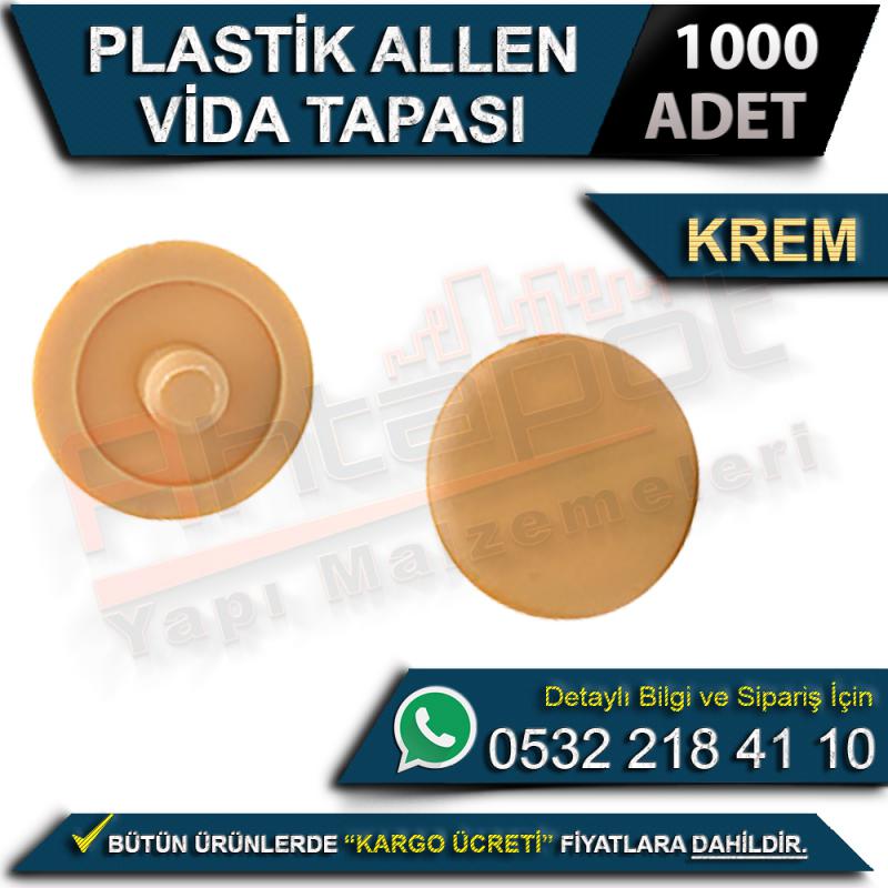 Plastik Allen Vida Tapası Krem (1000 Adet)