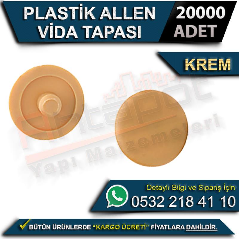Plastik Allen Vida Tapası Krem (20000 Adet)