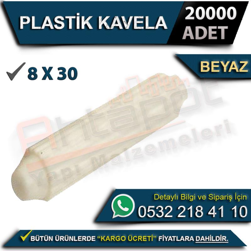 Plastik Kavela 8x30 Beyaz (20000 Adet)