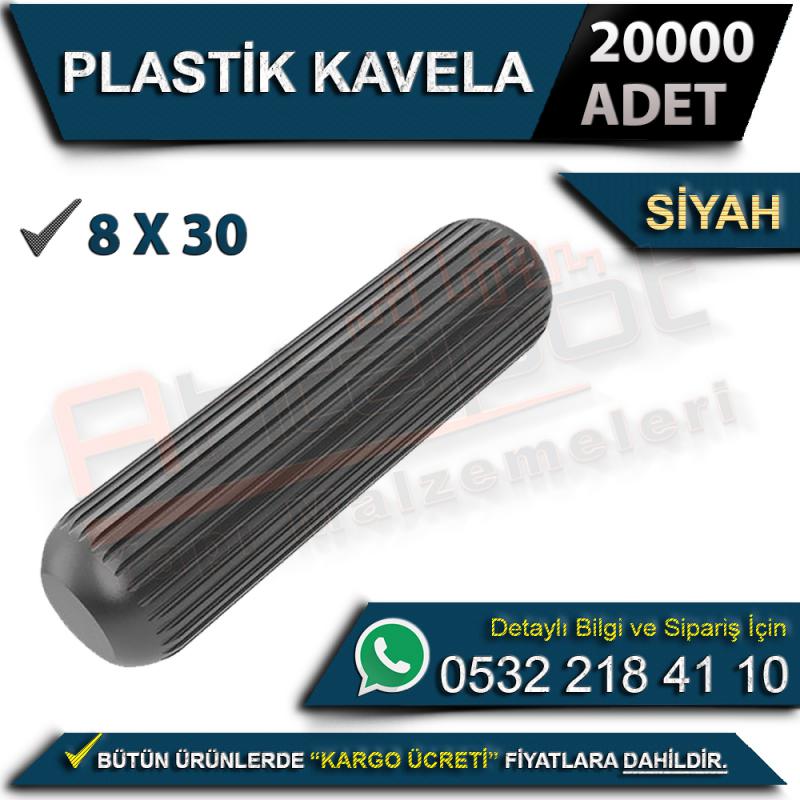 Plastik Kavela 8x30 Siyah (20000 Adet)