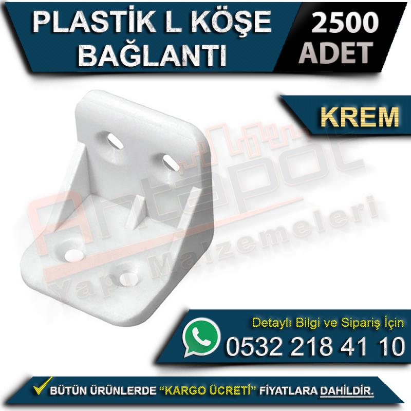 Plastik L Köşe Bağlantı Krem (2500 Adet)
