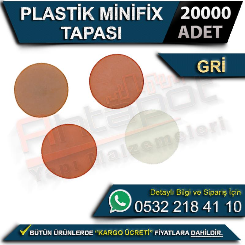 Plastik Minifix Tapası Gri (20000 Adet)
