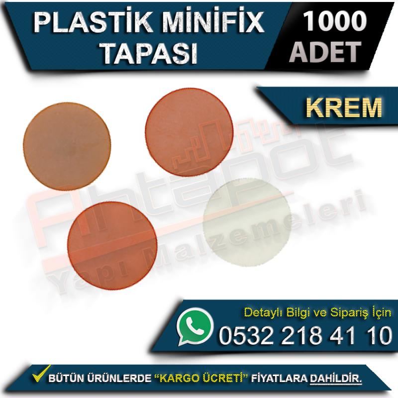Plastik Minifix Tapası Krem (1000 Adet)