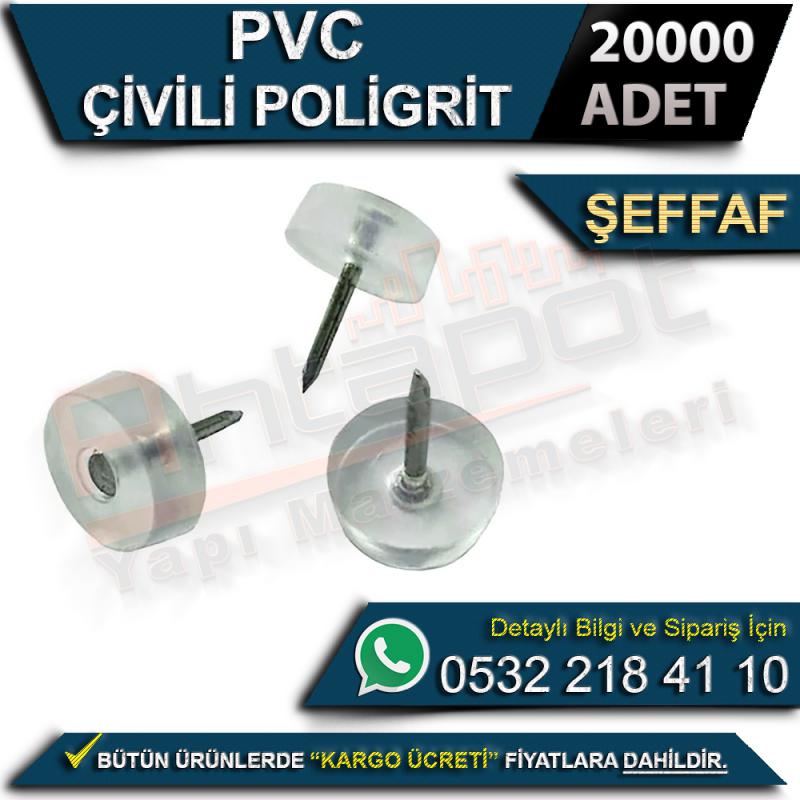 PVC Çivili Poligrit Şeffaf (20000 Adet)