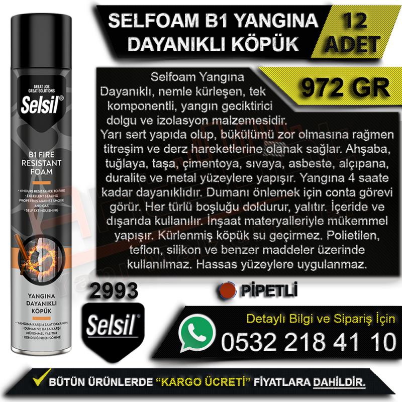 Selfoam B1 Yangına Dayanıklı Köpük 972 Gr Pipetli (12 Adet)