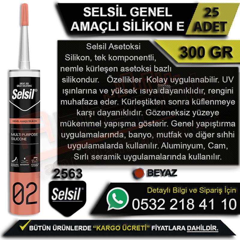 Selsil%20Genel%20Amaçlı%20Silikon%20300%20Gr%20Beyaz%20(25%20Adet)