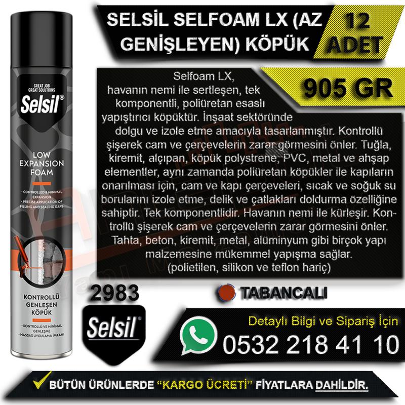Selsil Selfoam Lx (Az Genişleyen) Köpük 905 Gr Tabancalı (12 Adet)