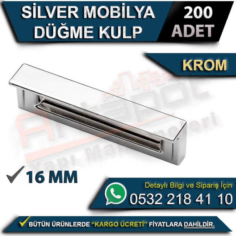 Silver Mobilya Düğme Kulp Krom (200 Adet)