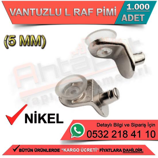 L Vantuzlu Raf Pimi 5 Mm Nikel (5000 Adet)