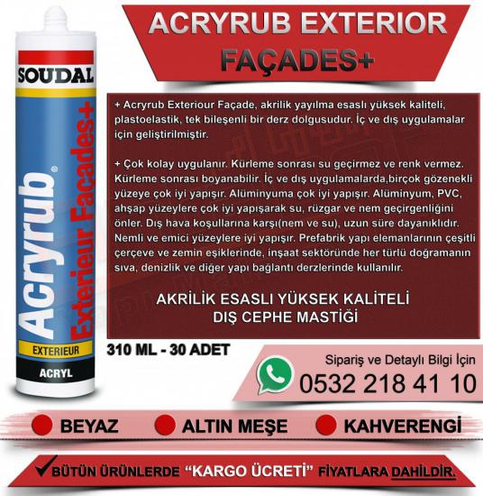 Soudal Acryrub Exterior Facades+ Dış Cephe Mastiği Beyaz 310 Ml