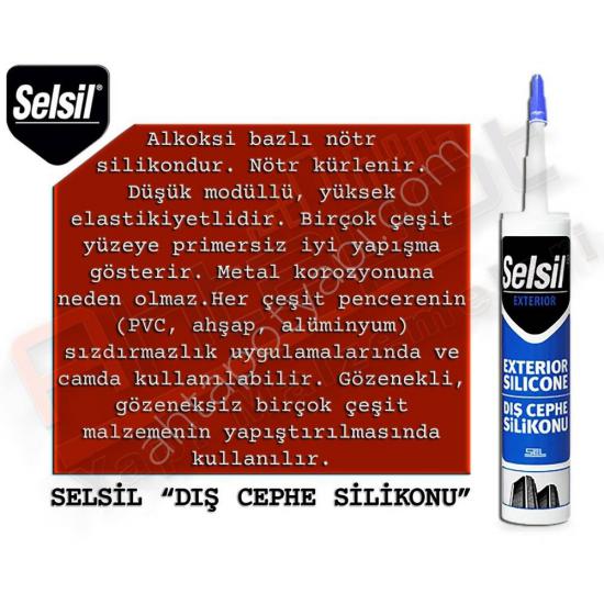 Selsil Dış Cephe Silikonu 300 Ml Şeffaf