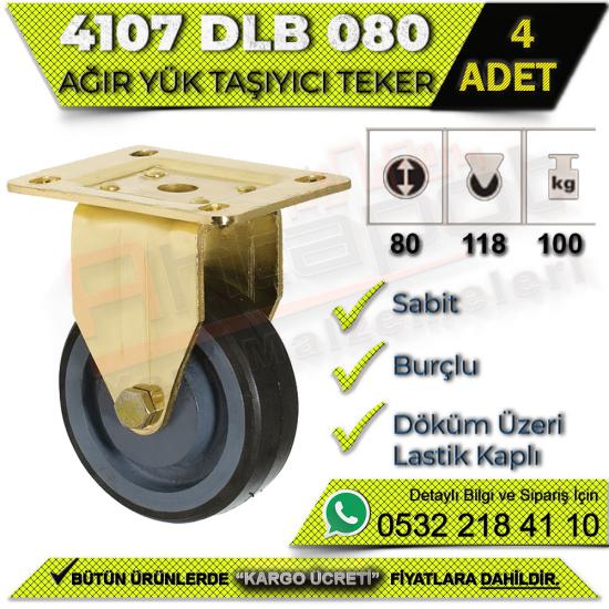 4107 DLB 080 Ağır Yük Taşıyıcı Sabit Burçlu Teker (4 ADET), 4107, DLB, 080, Ağır, Yük, Taşıyıcı, Sabit, Burçlu, Teker, 4107 DLB 080 Teker, Ağır Yük Taşıyıcı Teker, Sabit Burçlu Teker