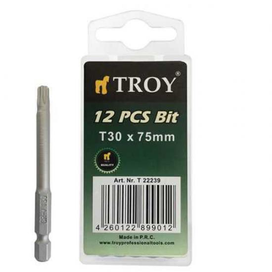 Troy 22239 Torx Bits Uç Seti (T30x75 Mm 10 Adet)