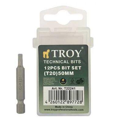 Troy 22241 Torx Bits Uç Seti (T20x50 Mm 12 Adet)