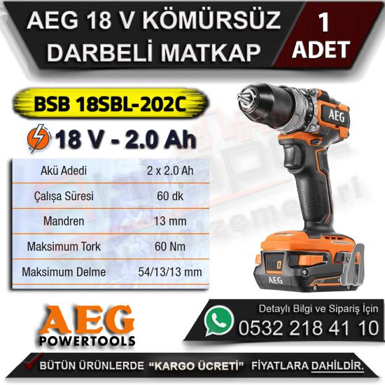 AEG BSB 18SBL-202C 18 V 2.0 Ah Çift Akülü Darbeli Matkap Vidalama