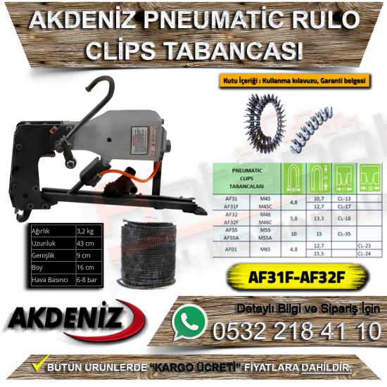 Akdeniz AF31F-AF32F Pneumatic Rulo Clips Tabancası