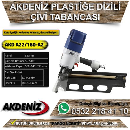 Akdeniz AKD A22/160-A2 Plastiğe Dizili Çivi Tabancası