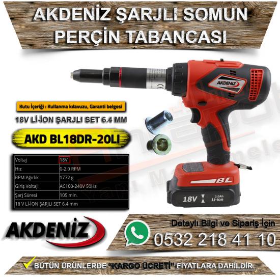 Akdeniz AKD BL18DR-20LI Şarjlı Somun Perçin Tabancası