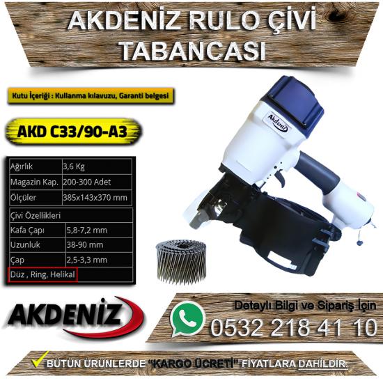 Akdeniz AKD C33/90-A3 Rulo Çivi Tabancası