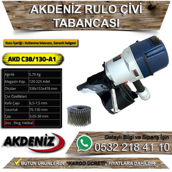 Akdeniz AKD C38/130-A1 Rulo Çivi Tabancası