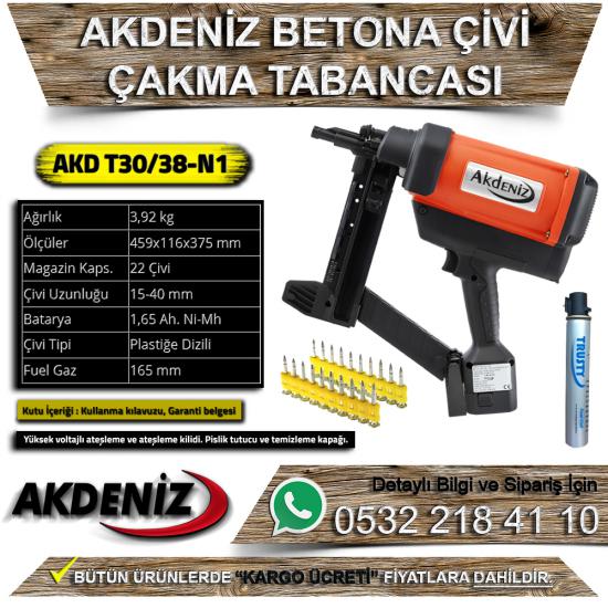 Akdeniz AKD T30/38-N1 Betona Çivi Çakma Tabancası