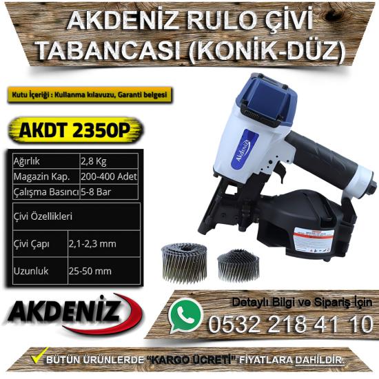 Akdeniz AKDT 2350P Rulo Çivi Tabancası (Konik-Düz)