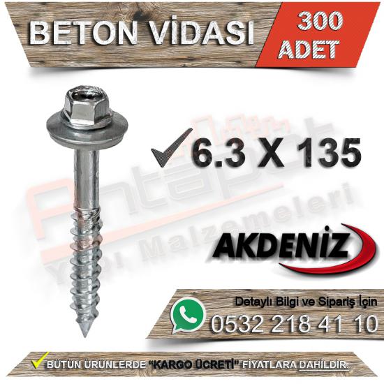 Akdeniz Beton Vidası 6,3X135 (300 Adet), Akdeniz Beton Vidası 6,3X135, Akdeniz, Beton, Vidası, 6,3X135, Akdeniz Beton Vidası, Akdeniz Vida, Beton Vidası 6,3X135 Akdeniz Vida 6,3X135, Vida 6,3X135