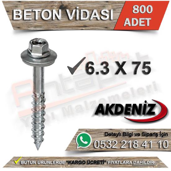 Akdeniz Beton Vidası 6,3X75 (800 Adet), Akdeniz Beton Vidası 6,3X75, Akdeniz, Beton, Vidası, 6,3X75, Akdeniz Beton Vidası, Akdeniz Vida, Beton Vidası 6,3X75 Akdeniz Vida 6,3X75, Vida 6,3X75