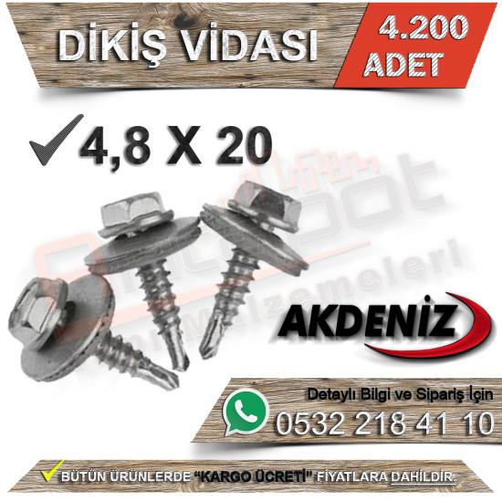 Akdeniz Dikiş Vidası 4,8X20 (4.200 Adet), Akdeniz Dikiş Vidası 4.8X20, Akdeniz, Dikiş, Vidası, 4.8X20, Akdeniz Dikiş Vidası, Dikiş Vidası, Akdeniz Vida