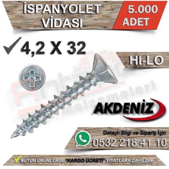 Akdeniz İspanyolet Vidası 4,2X32 (5.000 Adet), Akdeniz İspanyolet Vidası 4,2X32, Akdeniz, İspanyolet, Vidası, 4,2X32, Akdeniz İspanyolet Vidası, İspanyolet Vidası, Akdeniz Vida, İspanyolet Vida, 4.2X3