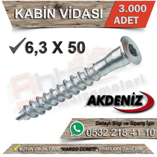 Akdeniz Kabin Vidası 6,3X50 (3.000 Adet), Akdeniz Kabin Vidası 6.3X50, Akdeniz, Kabin, Vidası, 6.3X50, Akdeniz Kabin Vidası, Kabin Vidası, Akdeniz Vida