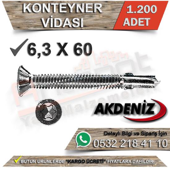 Akdeniz Konteyner Vidası 6.3X60 (900 Adet), Akdeniz Konteyner Vidası 6.3X60, Akdeniz, Konteyner, Vidası, 6.3X60, Akdeniz Konteyner Vidası, Konteyner Vidası, Akdeniz Vida, Konteyner Vidası 6.3X60