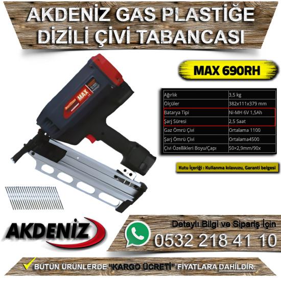 Akdeniz MAX 690RH Gas Plastiğe Dizili Çivi Tabancası