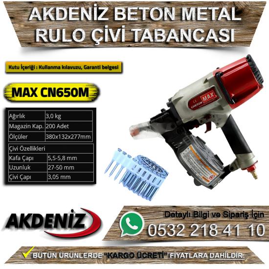 Akdeniz MAX CN650M Beton Metal Rulo Çivi Tabancası